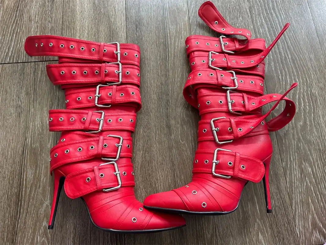 Pointed Toe Mid-Calf Boots