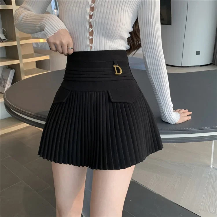 White Pleated Skirt