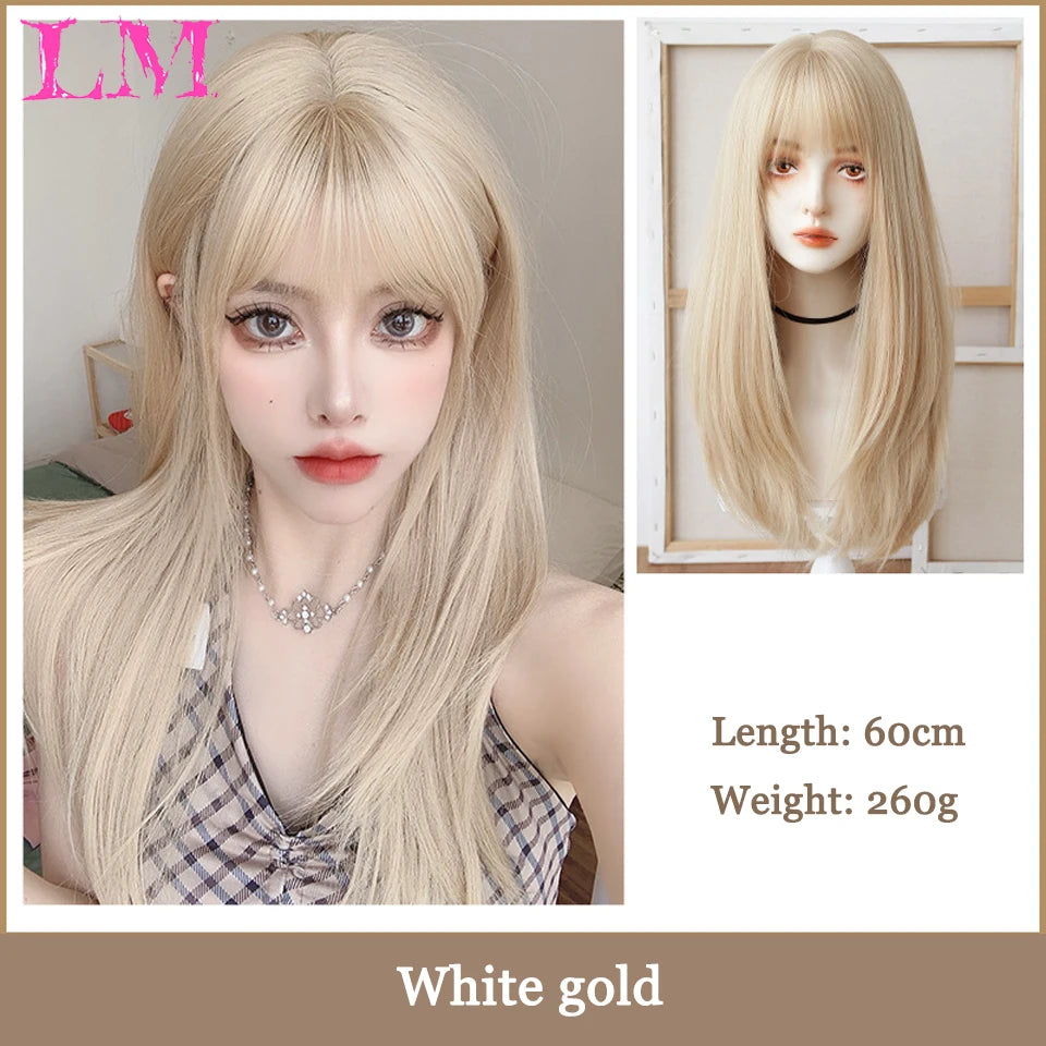 Bang Long Natural Wavy Hair Wig