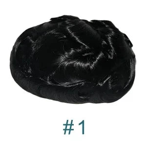 Ash Blonde Curly Toupee