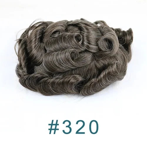 Ash Blonde Curly Toupee