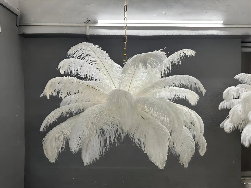Ostrich Feather Lamp