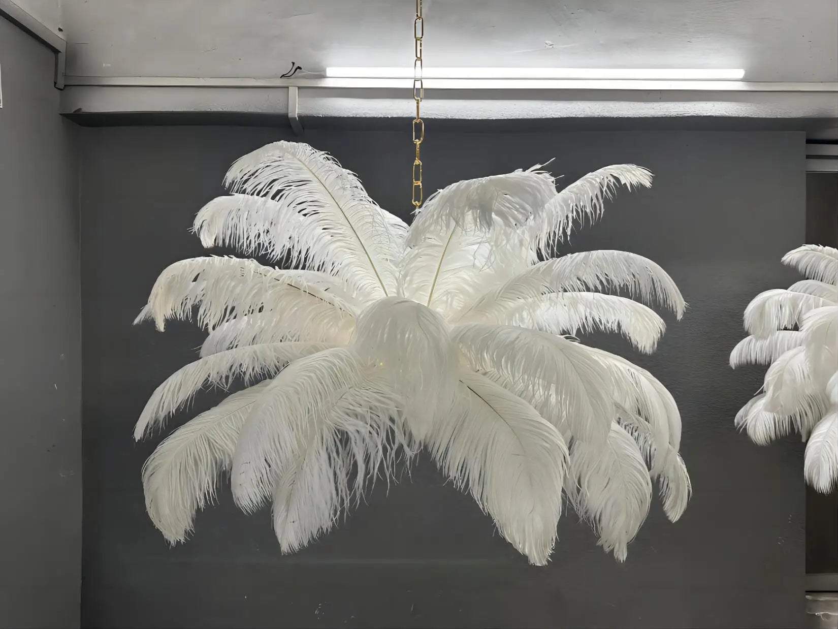 Ostrich Feather Lamp