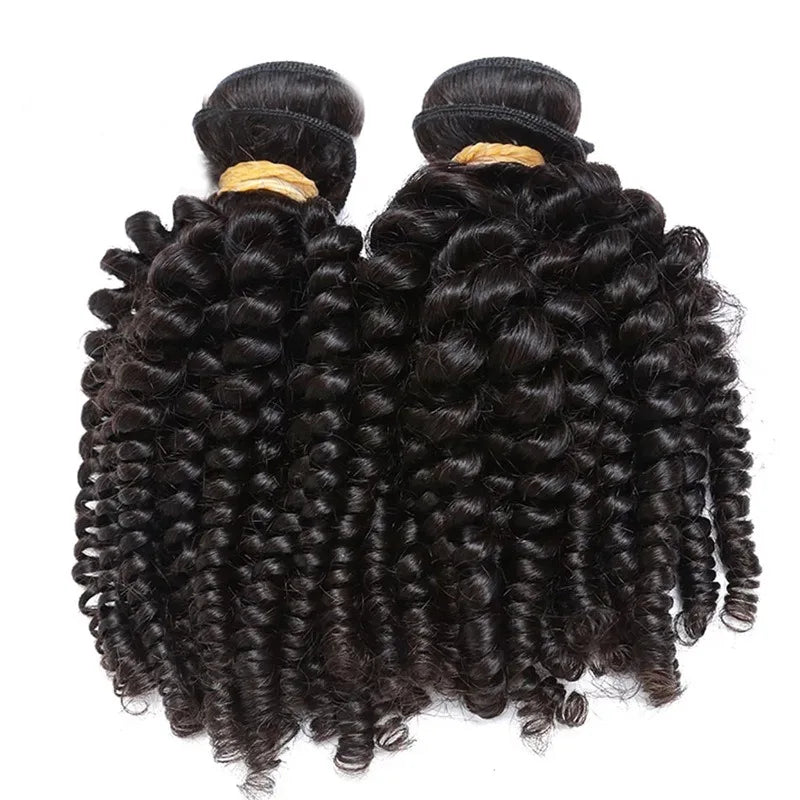 Bouncy Curly Bundles 300g/3Piece 100% Human Hair Bundles Spring Curly Brazilian Remy Hair Natural Color Double Weft For Women