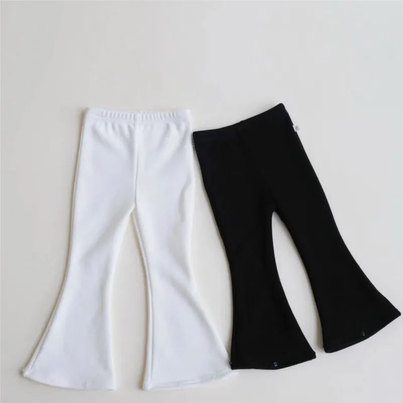 Fashion Baby Girl Princess Cotton Detachable Feather Flared Pant Infant Toddler Child Trousers Spring Autumn Baby Clothes 1-10Y