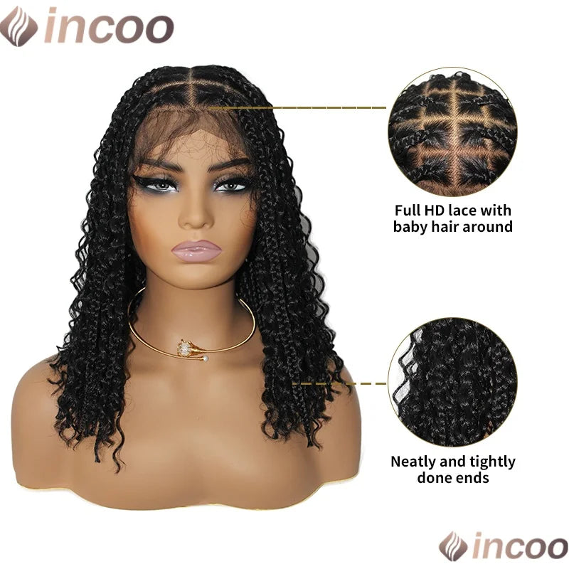 12" Short Bob Boho Braided Wig