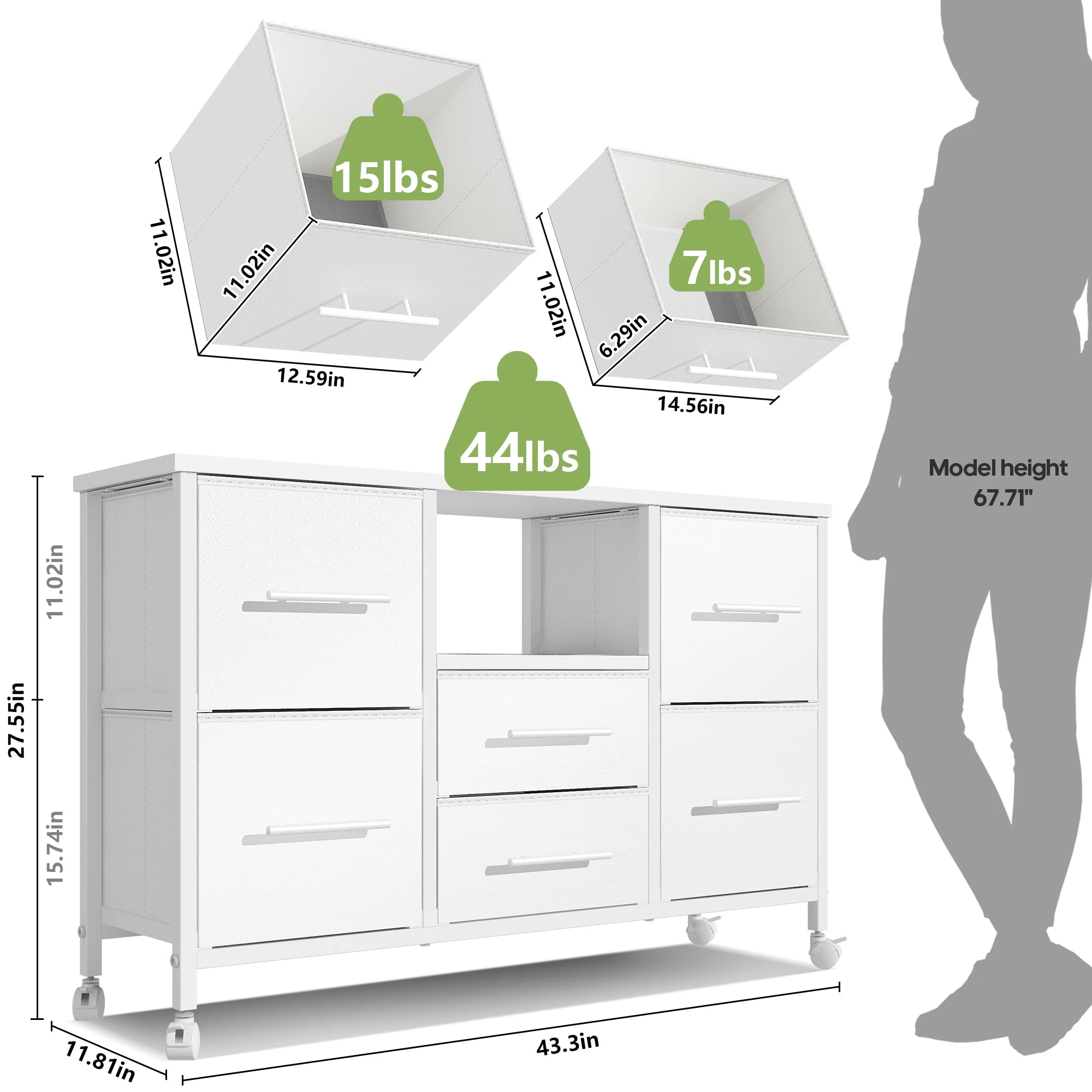 The "Aesthetic Cloud" 6-Drawer Media Center