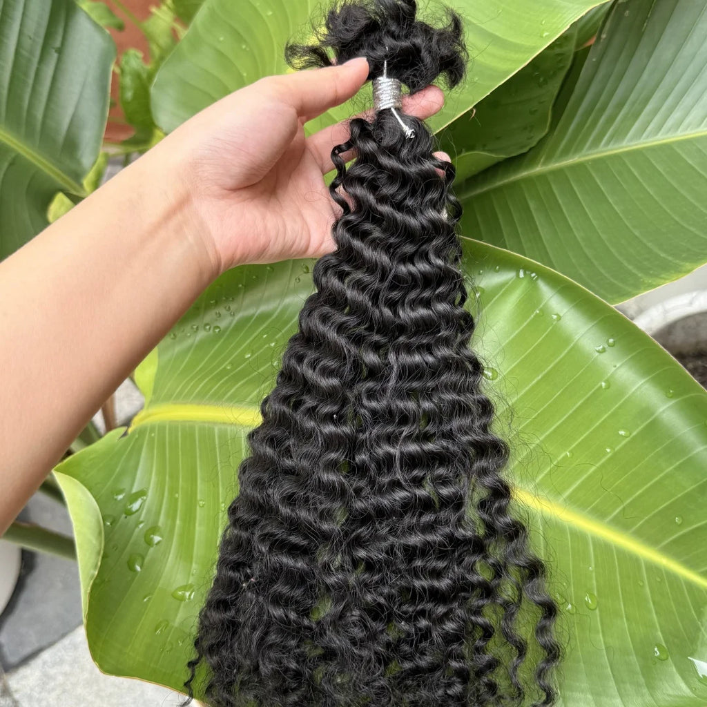 Afro Kinky Curly Soft Human Hair Braiding Extension