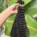 Afro Kinky Curly Soft Human Hair Braiding Extension