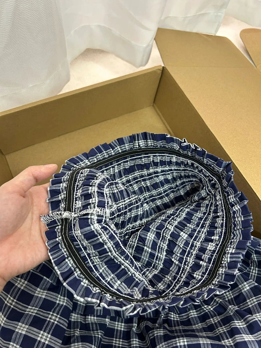 Plaid Knee-Length Skirt