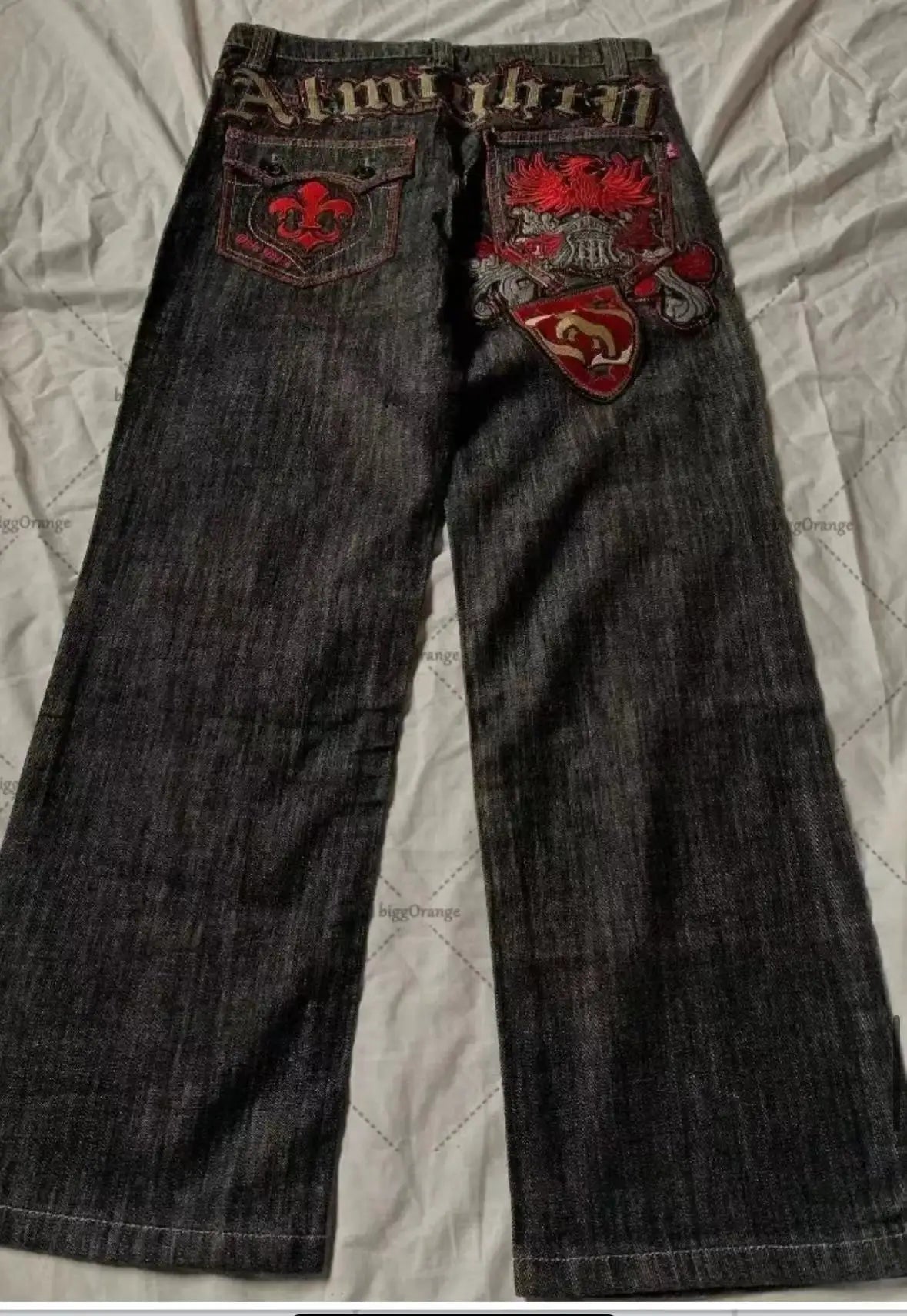 Retro Washed Loose Jeans