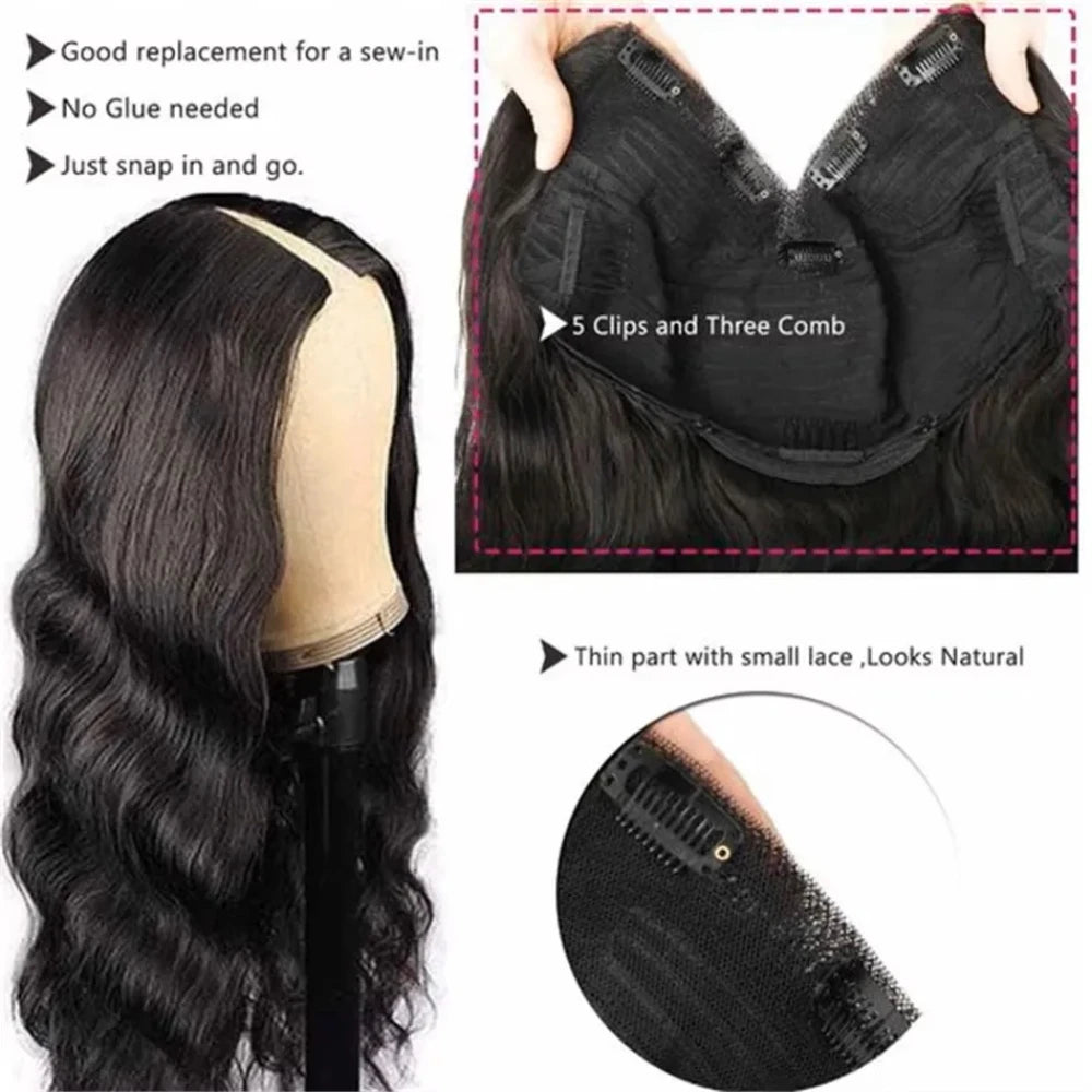 No Leave Out V Part Body Wave Wig