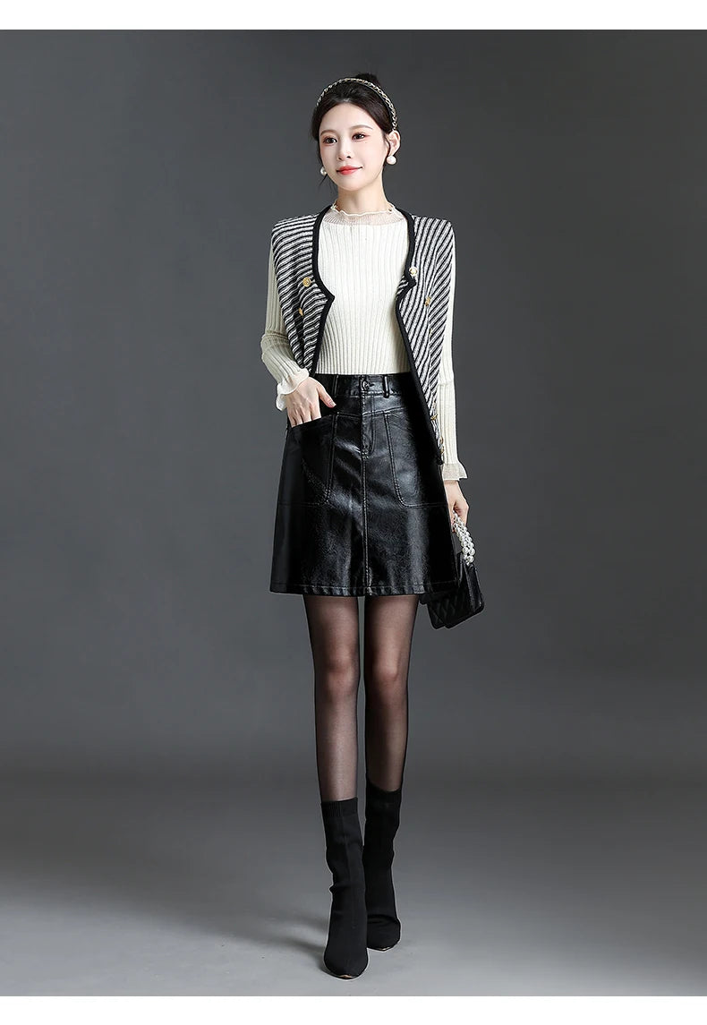 PU Leather Skirt