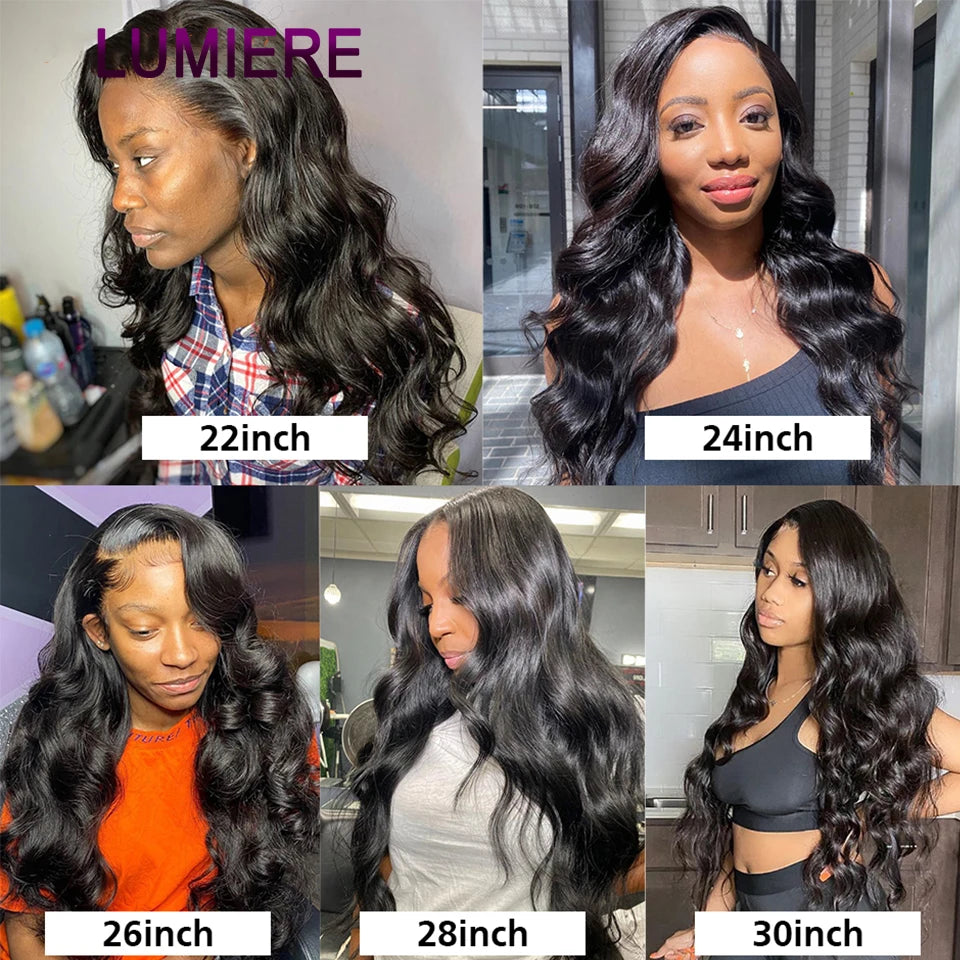 Loose Deep Wave Human Hair Bundles With 5x5 6x6 HD Lace Closure Frontal With Bundles Virgin Raw Hair Weave Hair Extension 8-40"