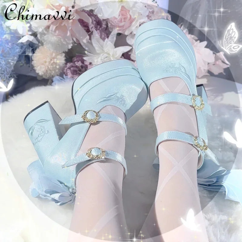 Bow Platform High Heels