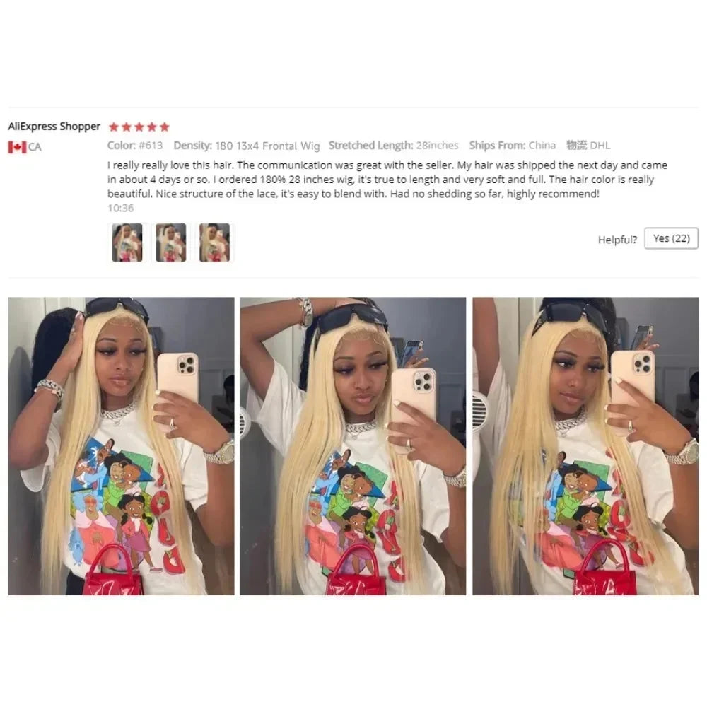 Blonde 613 Lace Front Wig