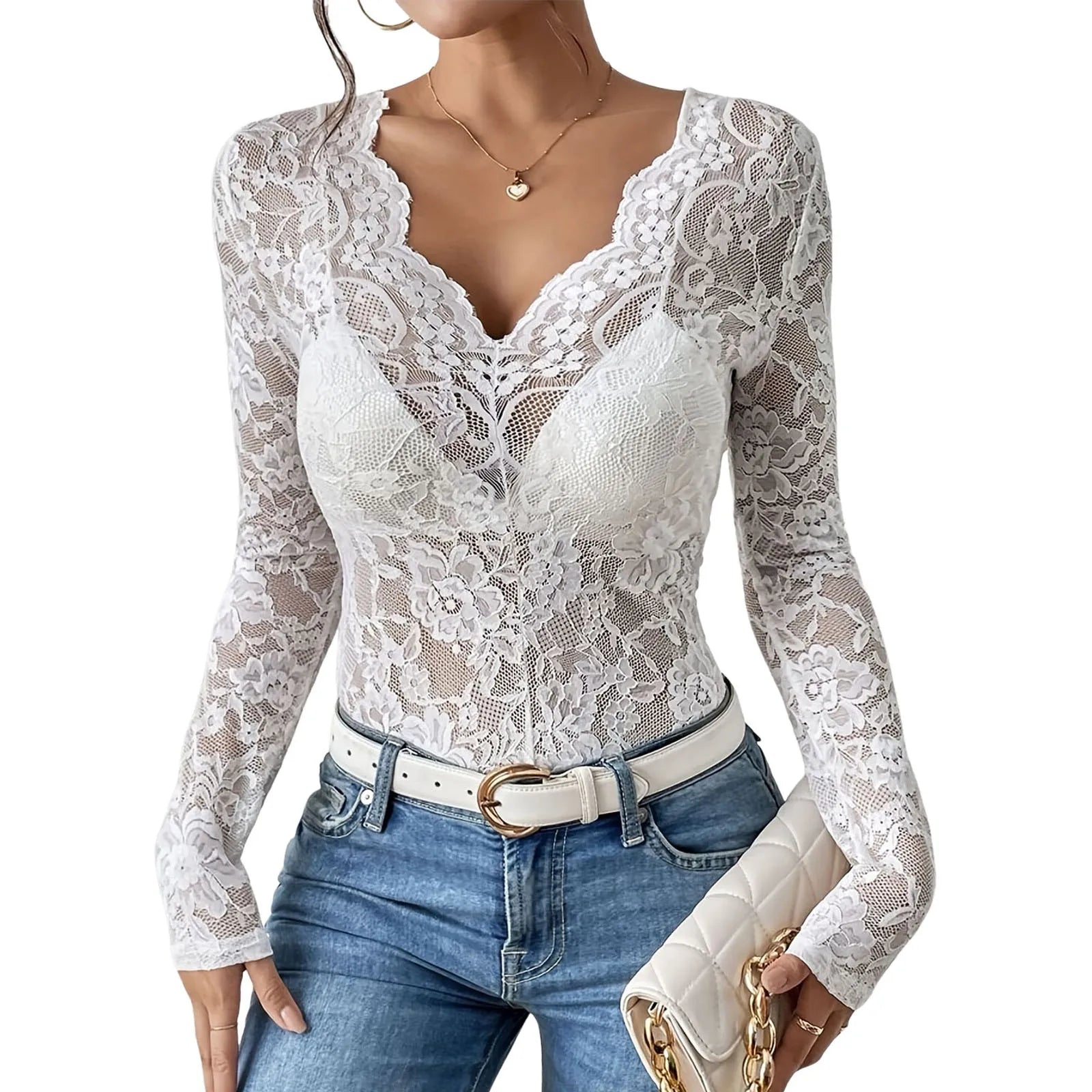 Floral Eyelet Lace Shirt