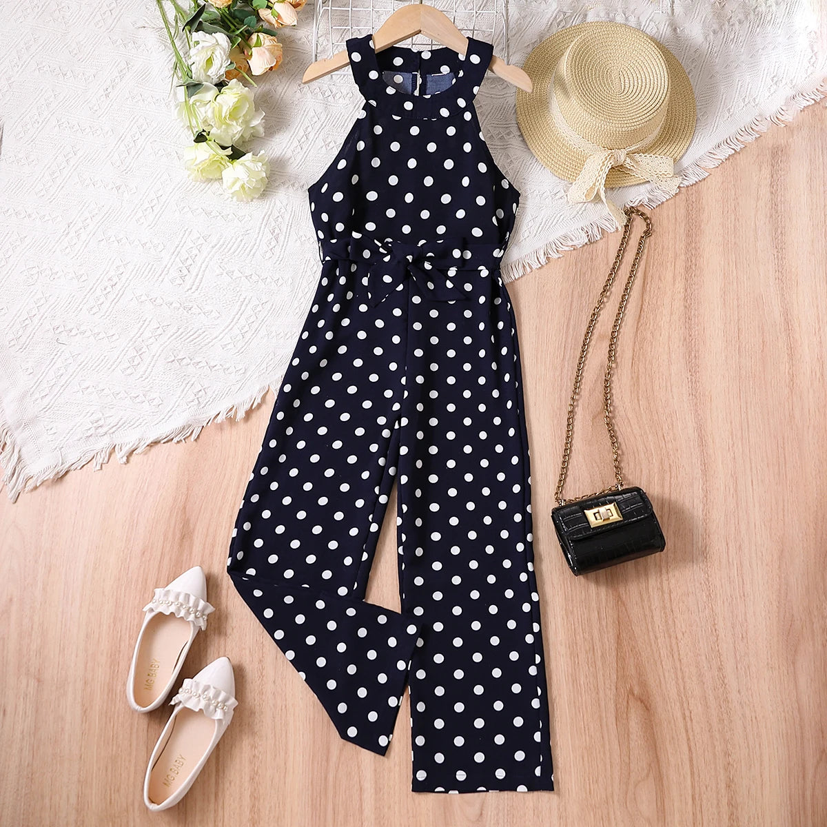 Black White Polka Dot One-Piece