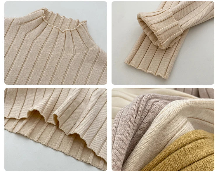 Knitted Ribbed Turtleneck Sweater