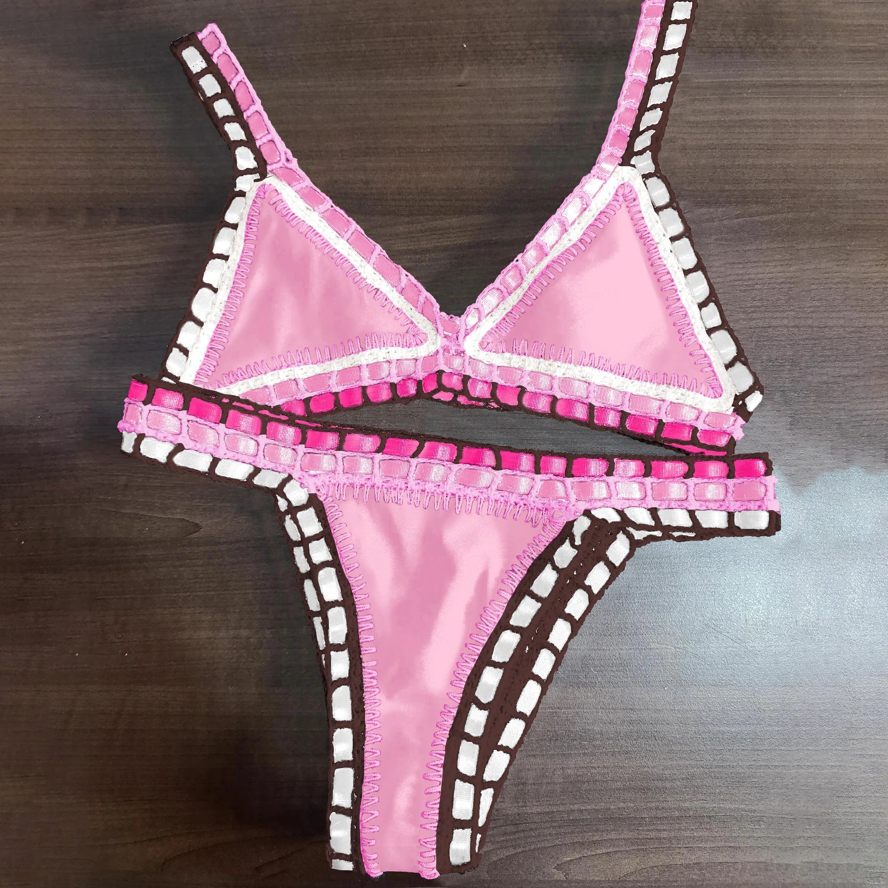 Pink Crochet Bikini