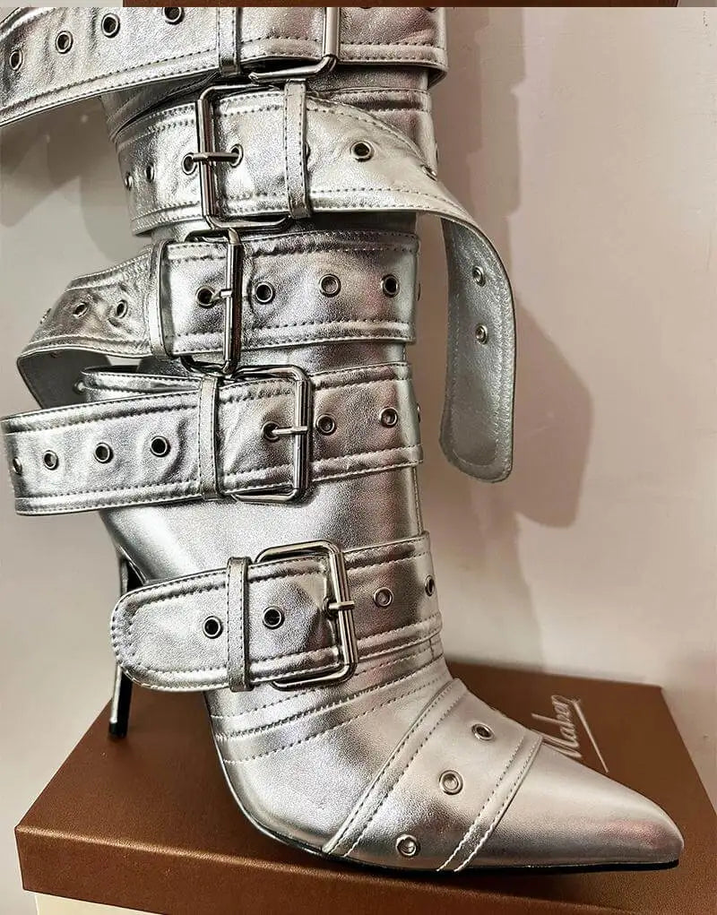 Pointed Toe Mid-Calf Boots