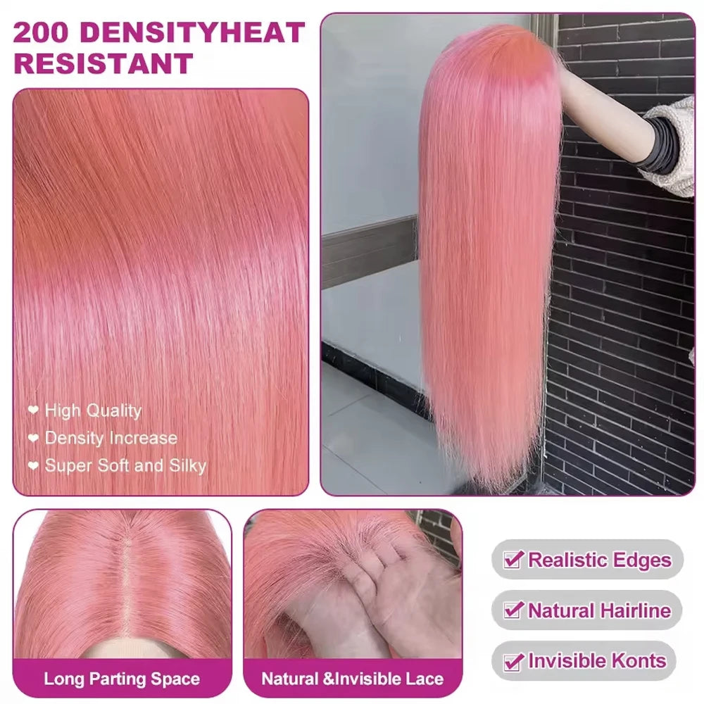 Light Pink 13X4 Lace Front Wig