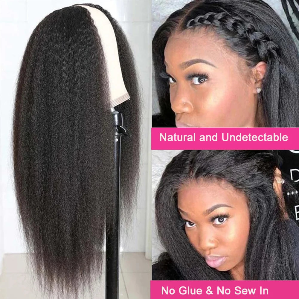 Kinky Straight V Part Wig