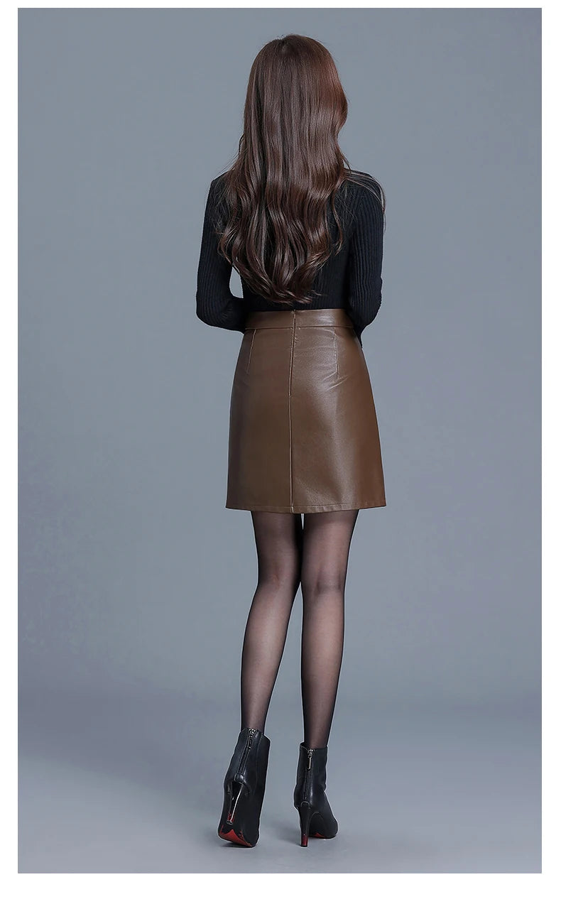 PU Leather Skirt