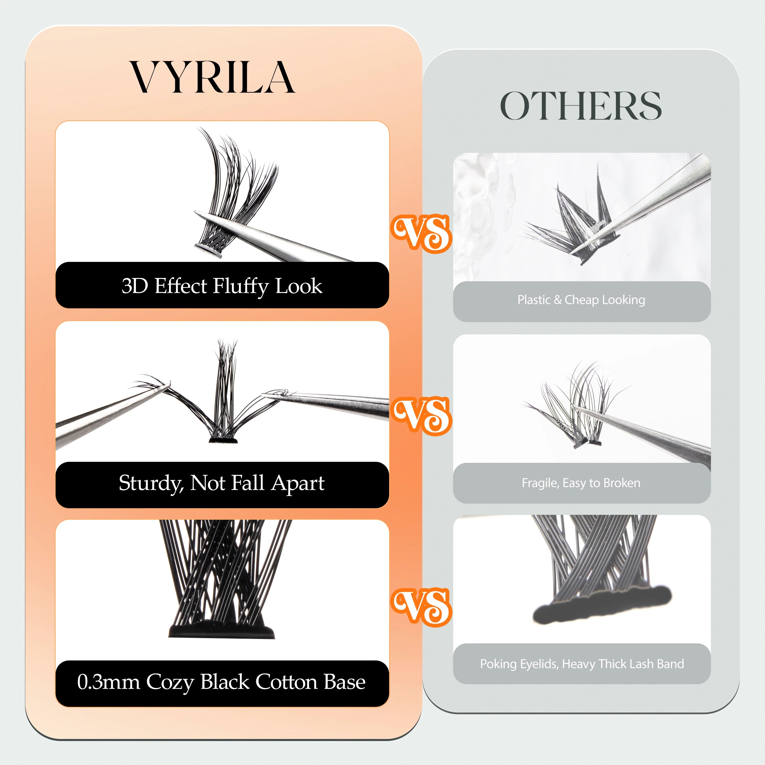 12lines Cluster Lashes 3D Fluffy Eyelash Clusters D Curl DIY Lash Extensions Super Thin Band Wispy Individual Lashes 8-16MIX