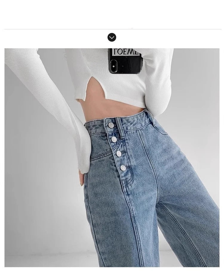 High-waisted Jeans