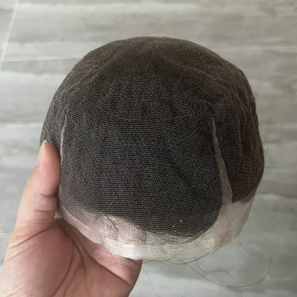 Ash Blonde Curly Toupee