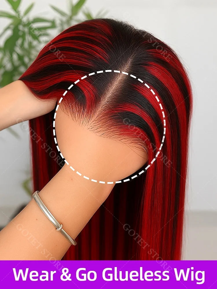 1B99J Straight Highlight Lace Front Human Hair Ombre Lace Frontal Wigs 5x5 Blonde Colored Wigs For Women