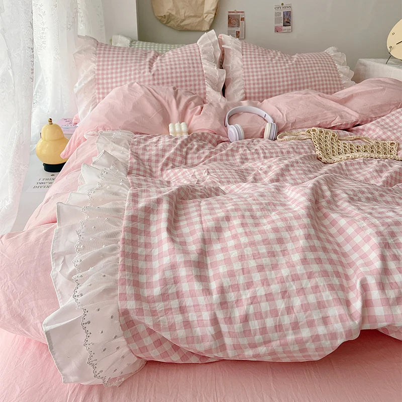Plaid Duvet Set