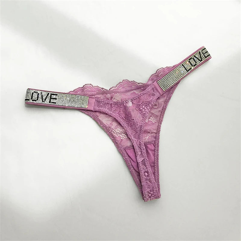 LOVE Rhinestone Panty