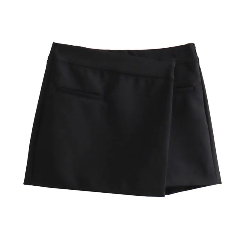 High Waist Asymmetrical Shorts