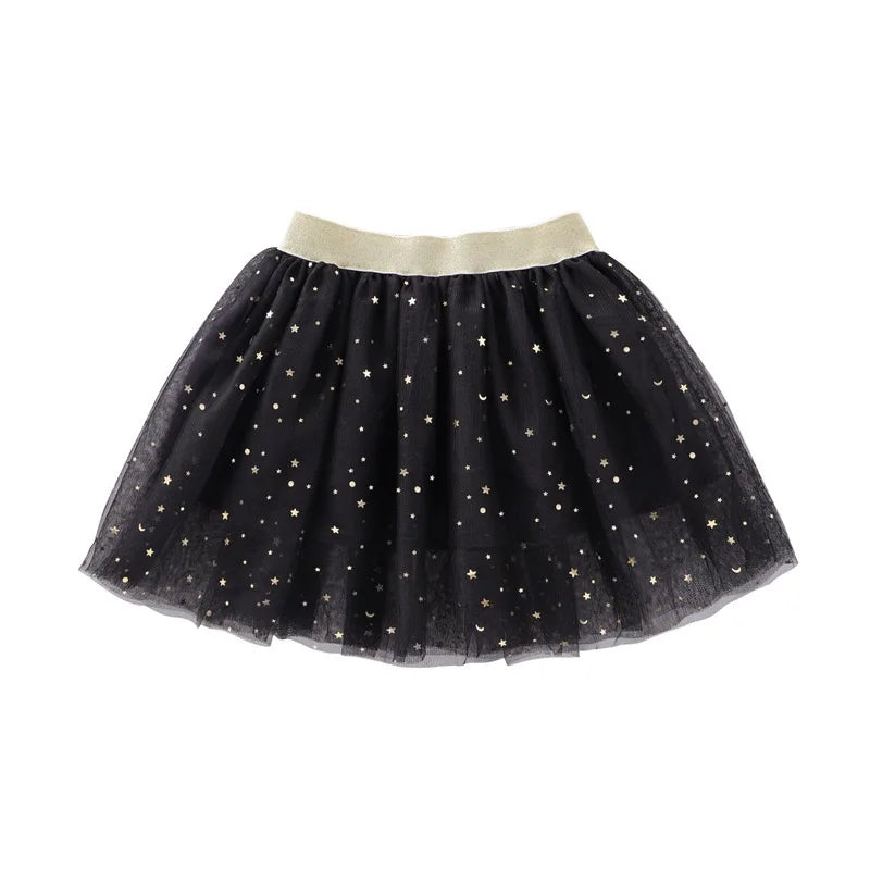 1pcs Summer Children Princess Skirts Baby Tutu Skirt Kids Star Glitter Dance Sequin Birthday Party Skirt Girl Ballet Short Skirt