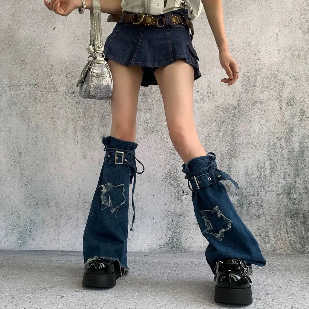 Subculture Skinny Denim Leg Warmers