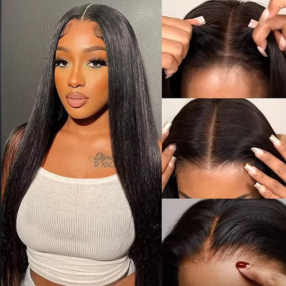 Lace Front Human Hair Bone Straight Brazilian Wig