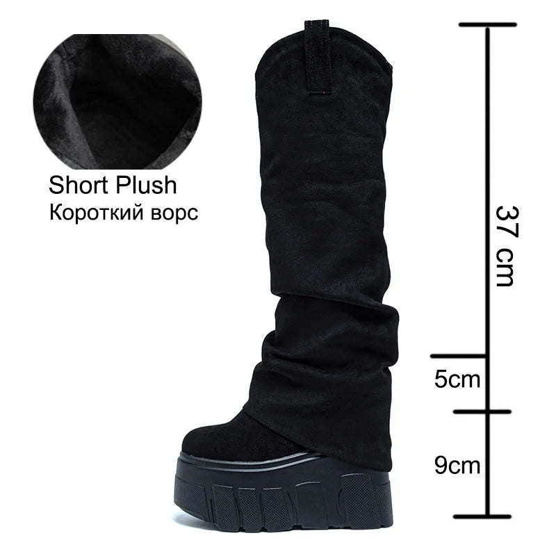 Fujin 5 Inch 14cm Stretch Boots Short Ankle Boots