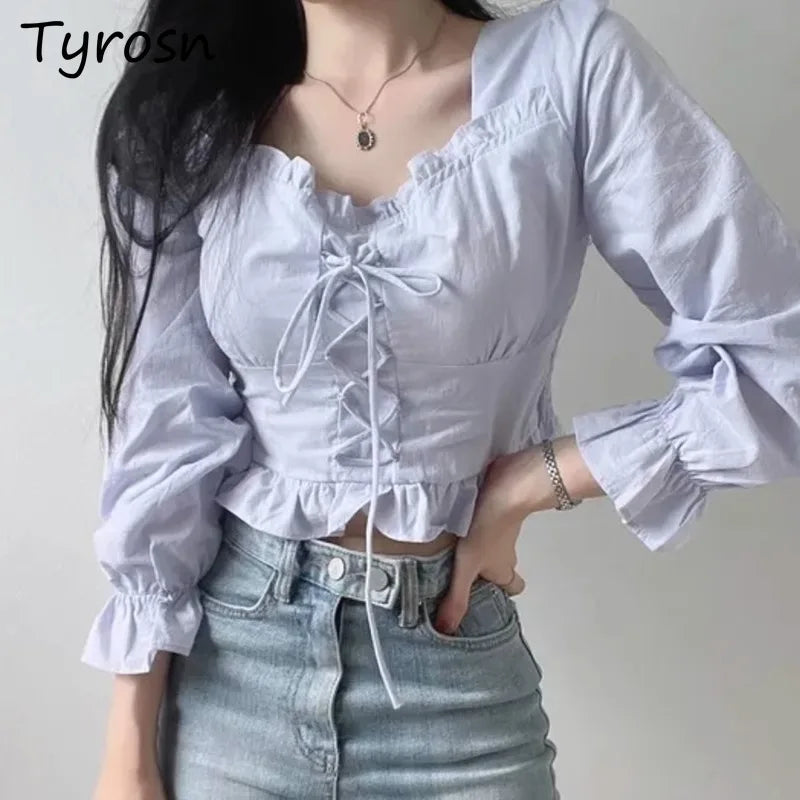 Lace Up Slim T-Shirt