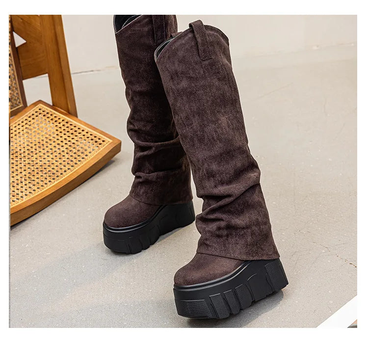 Fujin 5 Inch 14cm Stretch Boots Short Ankle Boots