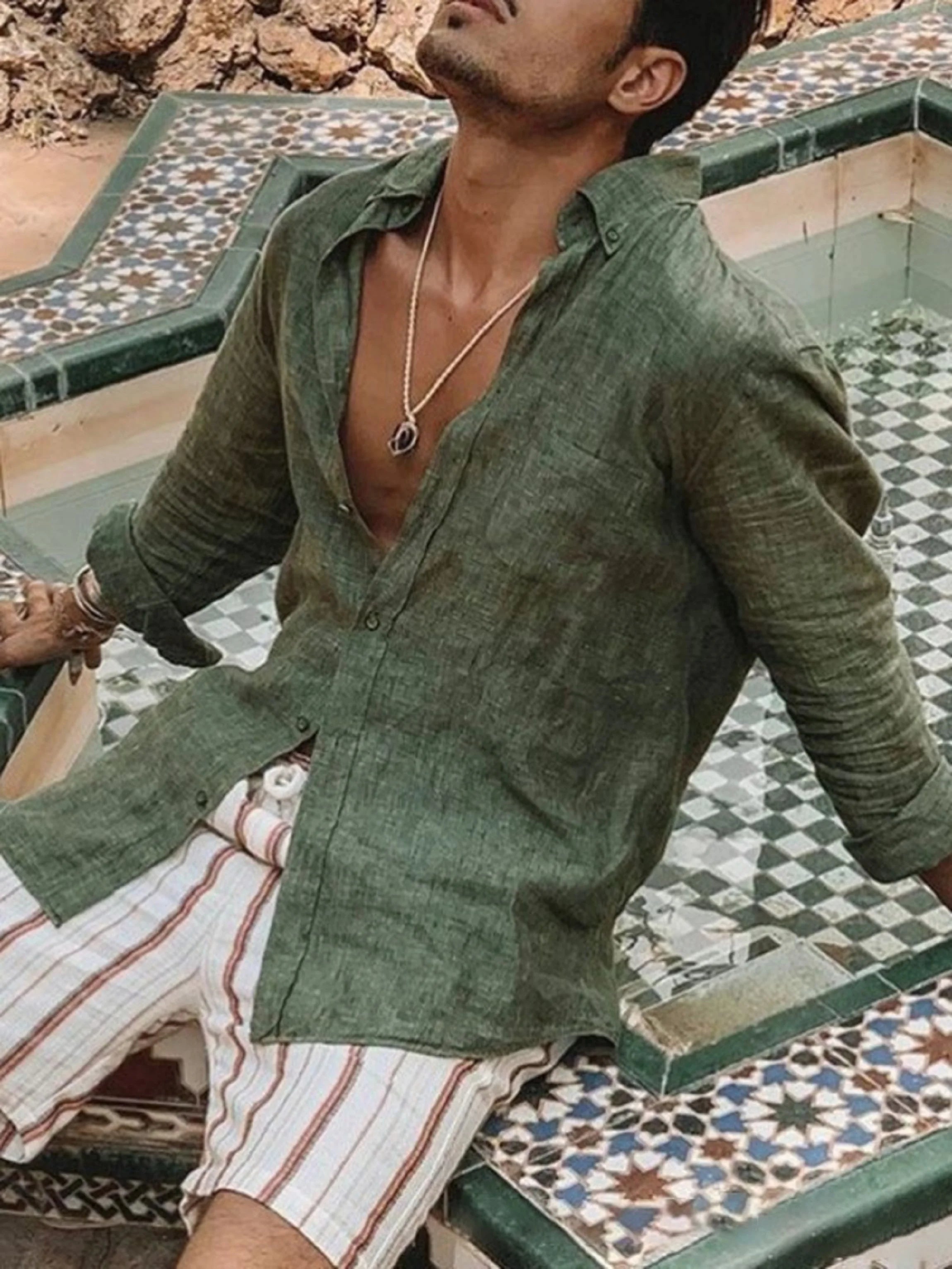 Solid Color Thin Long-Sleeved Shirt