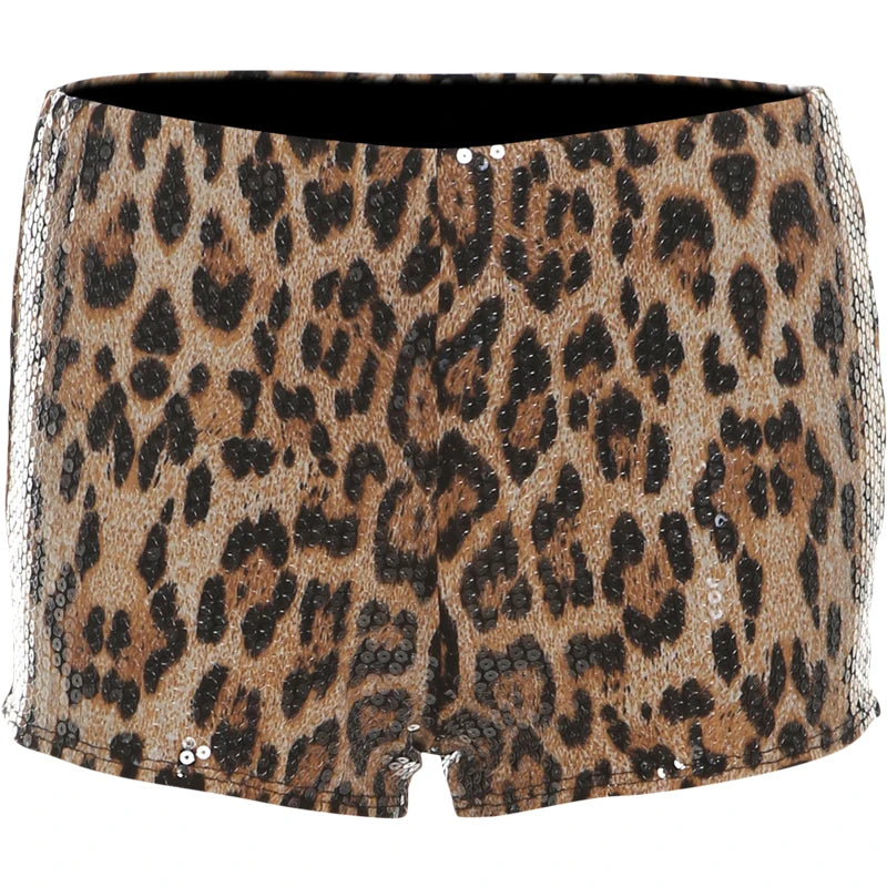 Leopard Print Mini Shorts