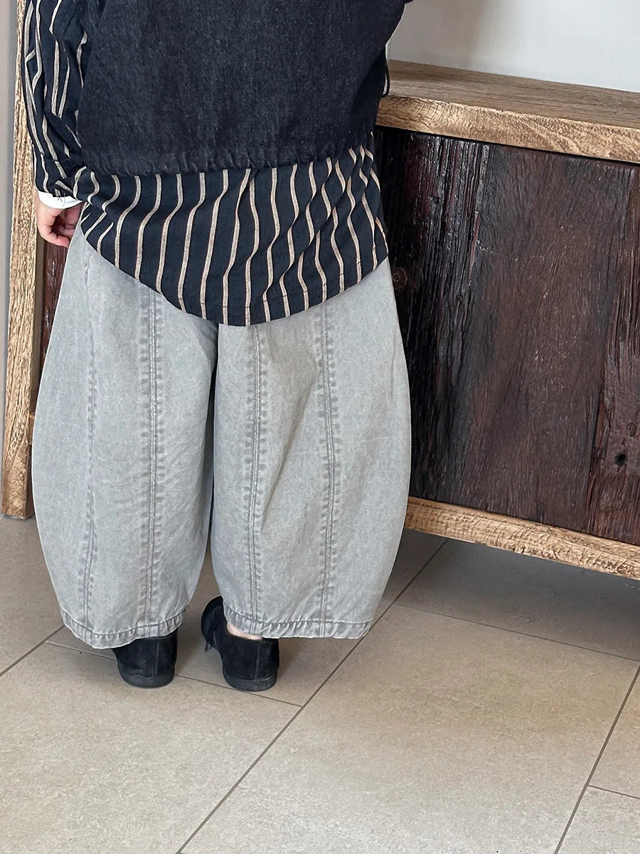 Children Clothes Kids Casual Loose Pants 2025 Boys Spring Loose Wide Legs Solid Color Fashionable Simple Kids Trousers