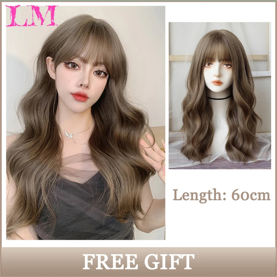 Bang Long Natural Wavy Hair Wig