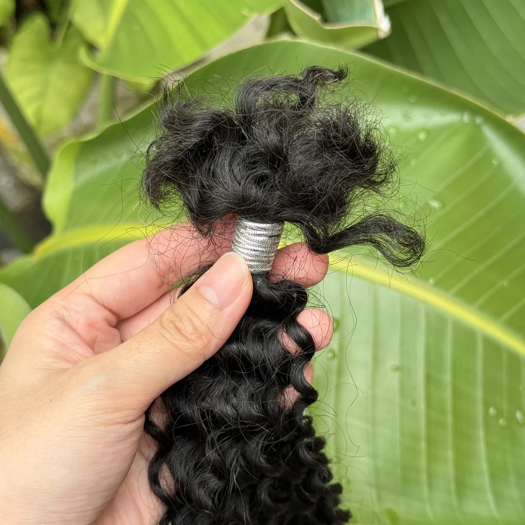 Afro Kinky Curly Soft Human Hair Braiding Extension