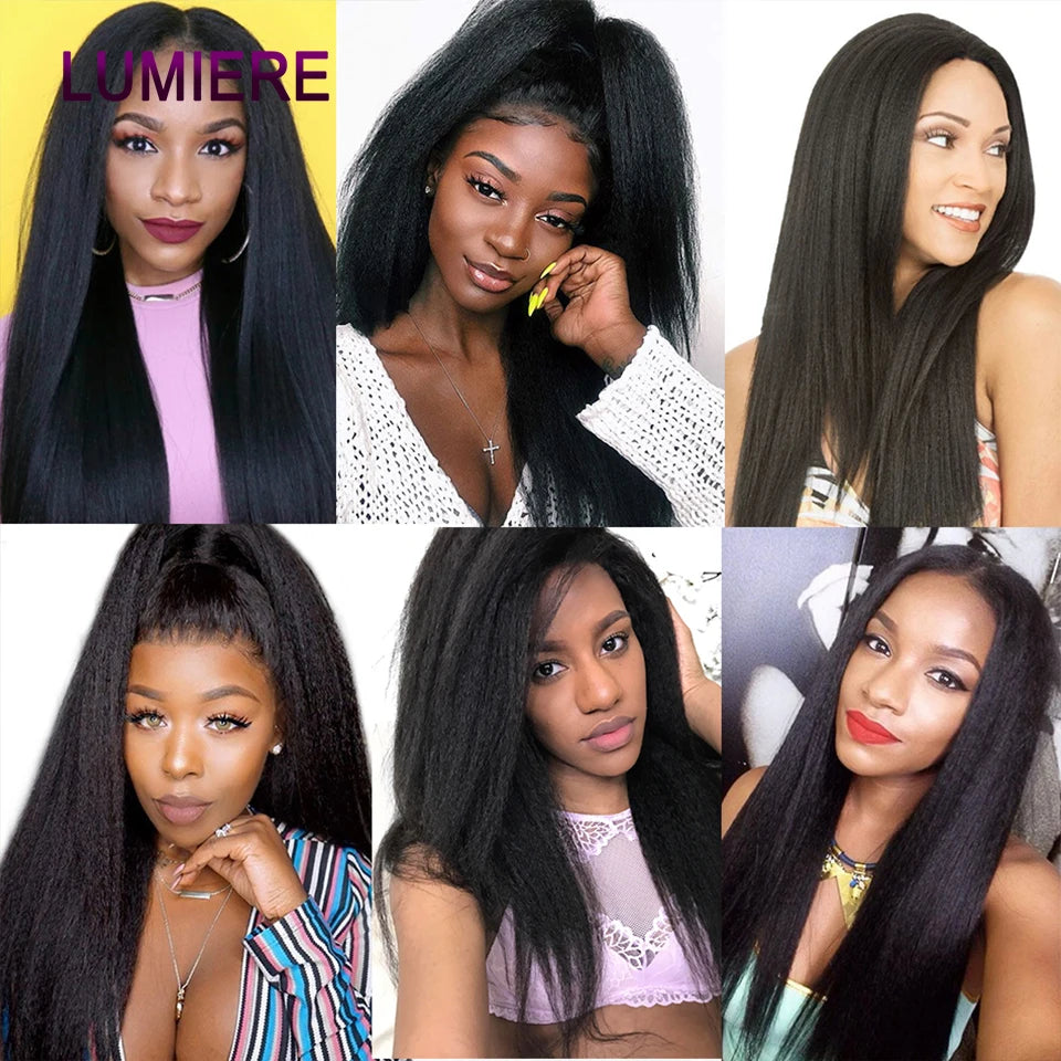 Brazilian Kinky Straight Curly Bundle Human Hair 30 34Inch Deep Wave Raw Hair Bundle 100% Unprocessed Double Weft Hair Extension