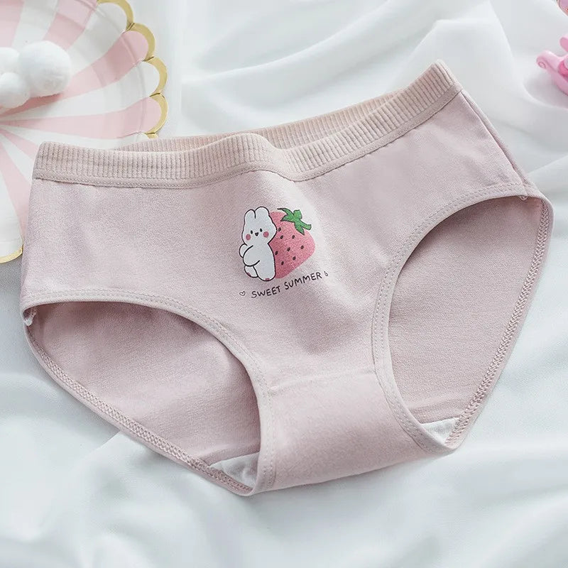 {5 Pieces} Strawberry Print Panties