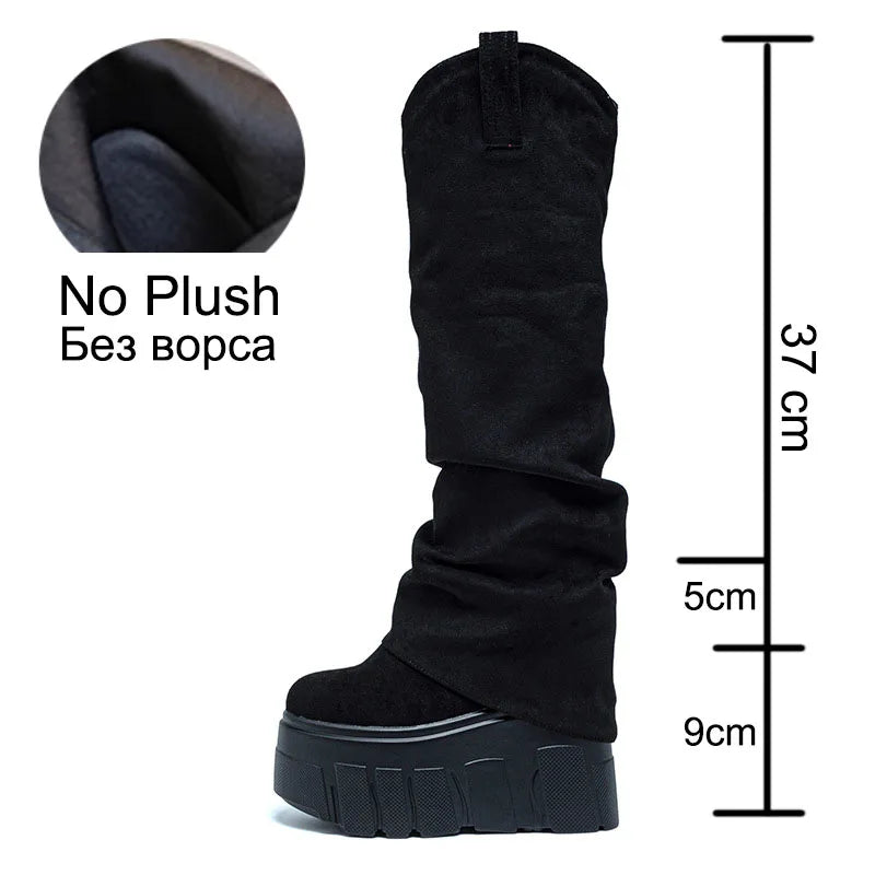 Fujin 5 Inch 14cm Stretch Boots Short Ankle Boots