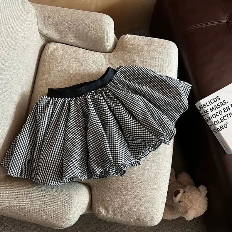 Puffy High Waisted Flower Bud Shorts Skirt